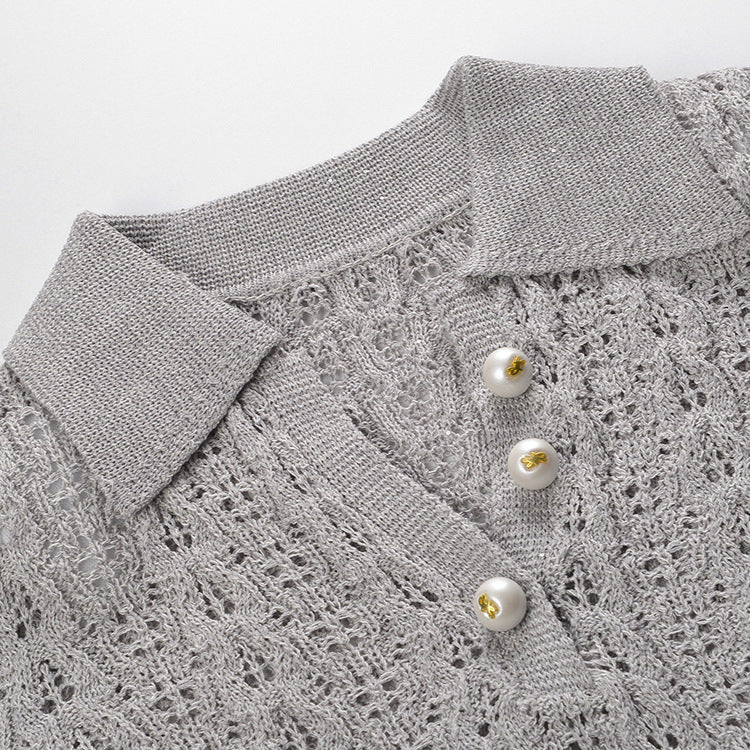 2025SS Lace knit short sleeves THOM TREND