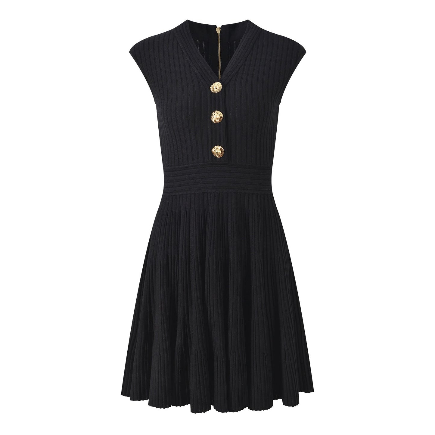 2025SS Sleeveless V-neck knitted dress THOM TREND