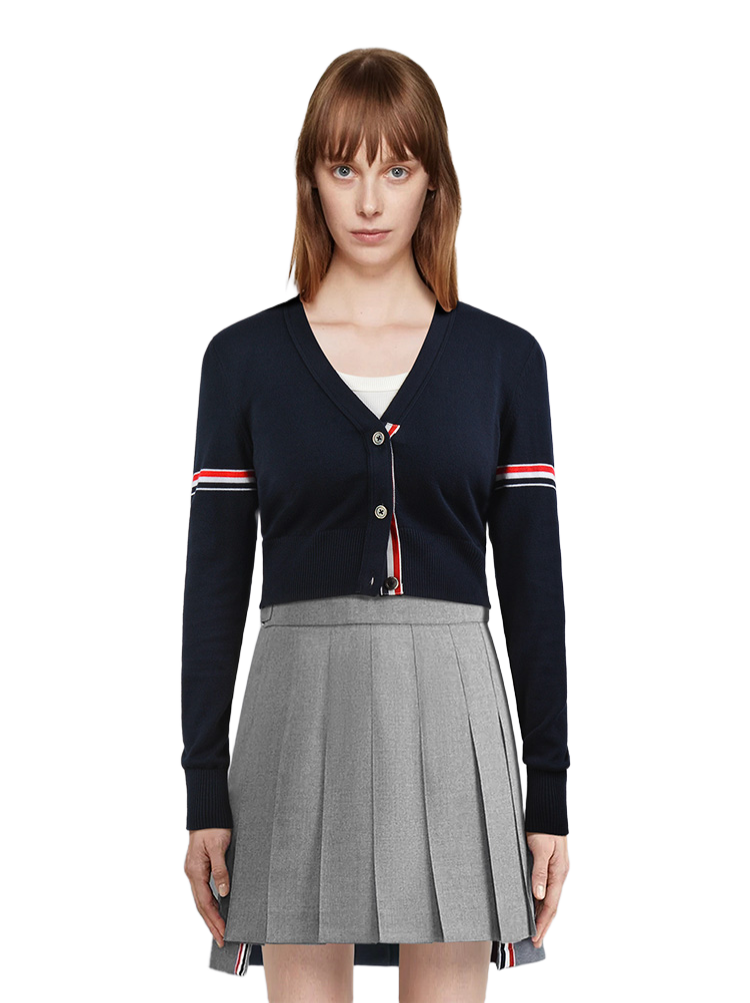 2025SS  Women'sCropped knitted cardigan THOM TREND