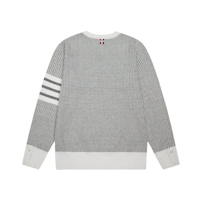 2025SS Colorblock four-bar sweater THOM TREND
