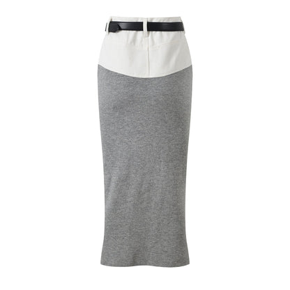 Short-sleeved knitted top + hip skirt THOM TREND