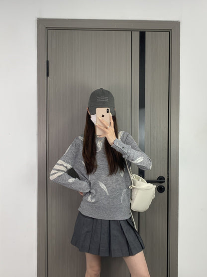 2025SS feather embroidered sweater THOM TREND