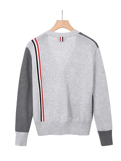 2025SSS Colorblock Cardigan Sweater THOM TREND