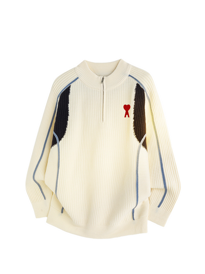 Patchwork half-zip sweater THOM TREND