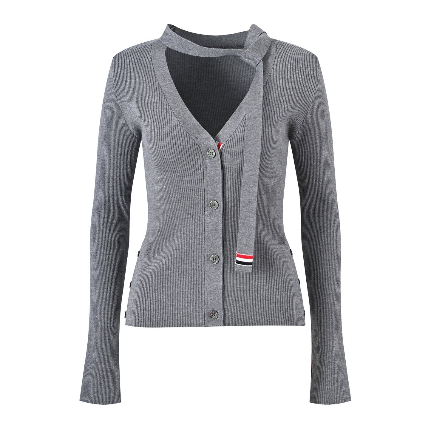 Ribbon knitted cardigan