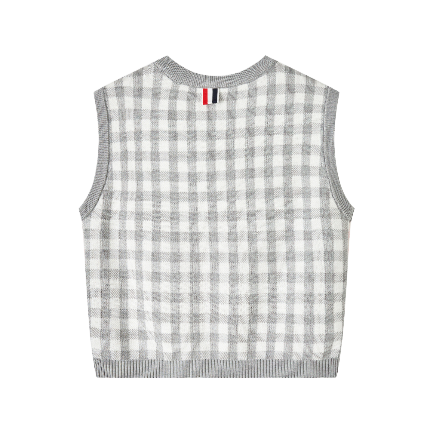 2025SS Pink and gray patchwork vest