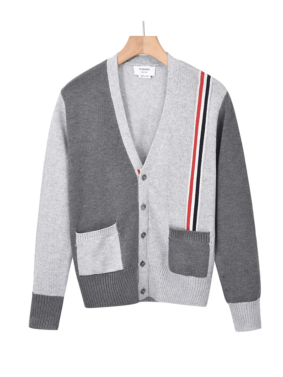 2025SSS Colorblock Cardigan Sweater THOM TREND