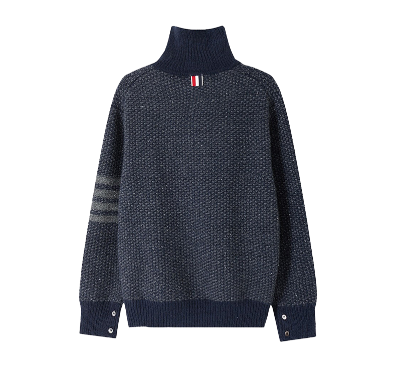 Chunky knit lapel sweater THOM TREND