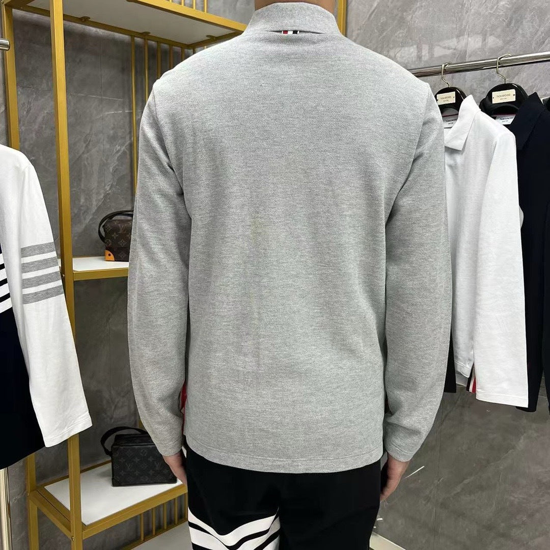 2025SS Lapel long-sleeved T-shirt THOM TREND