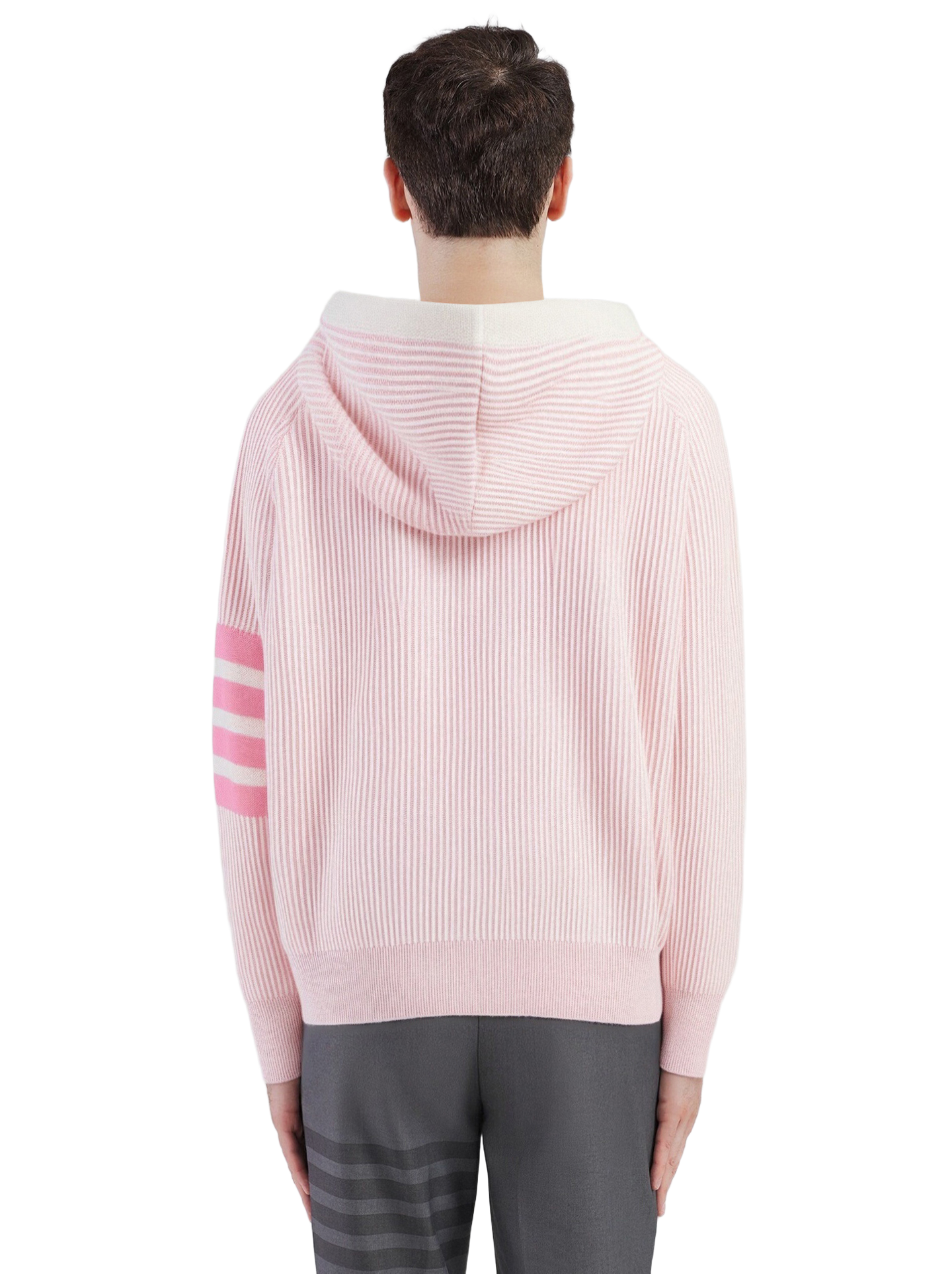 2025SSS striped knit zip-up hoodie THOM TREND