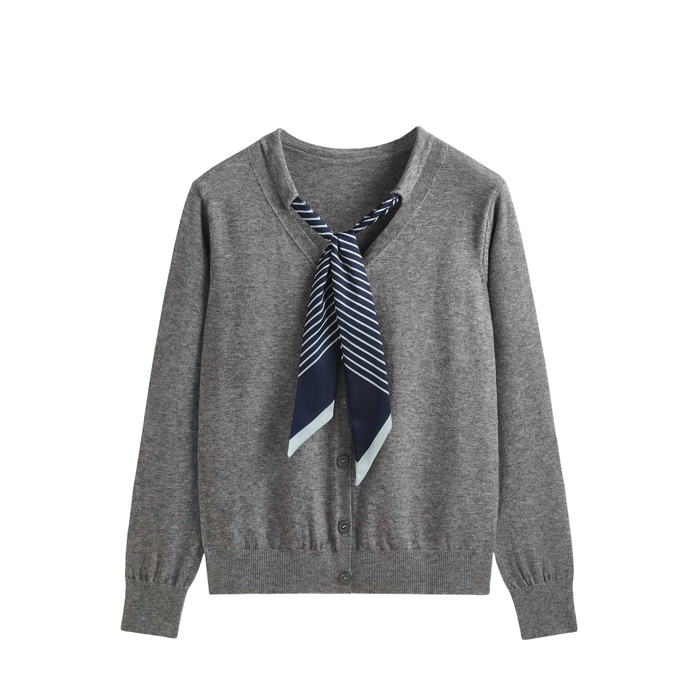 2025SS Tie-knitted scarf bow cardigan THOM TREND