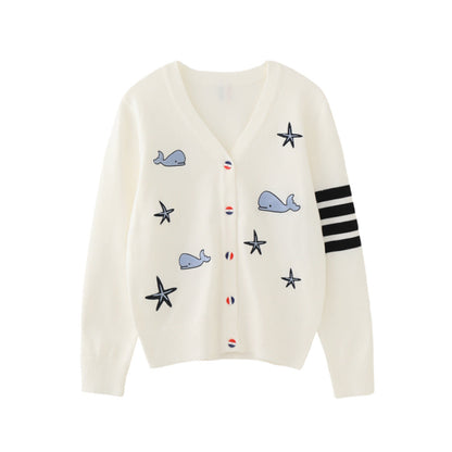Women's V-neck cardigan