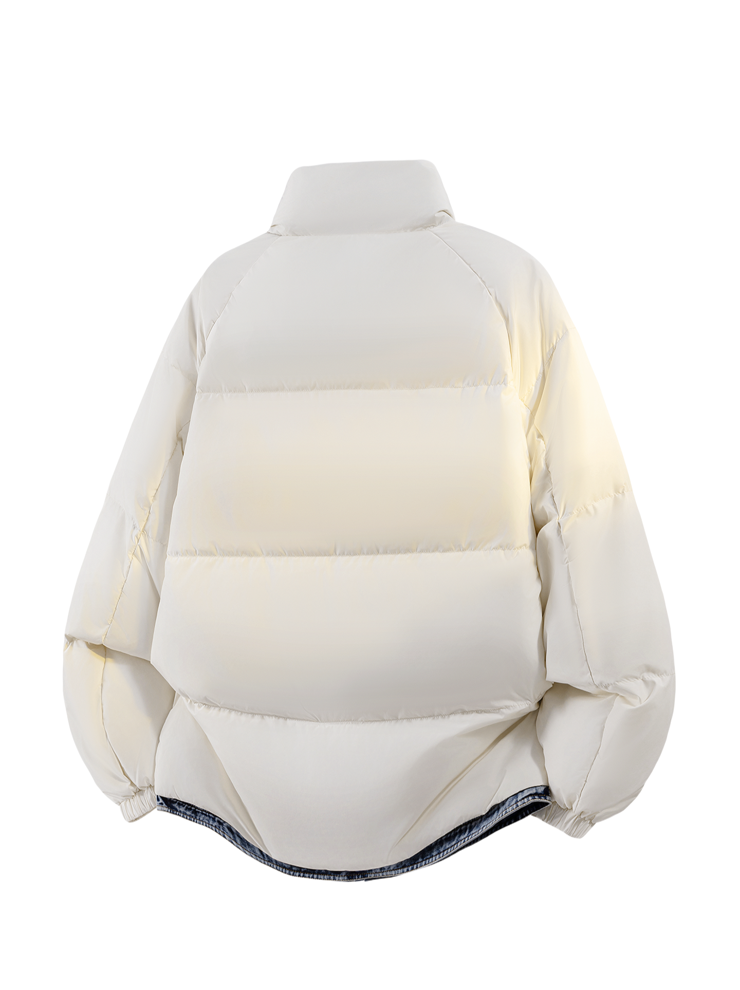 Denim patchwork down jacket THOM TREND