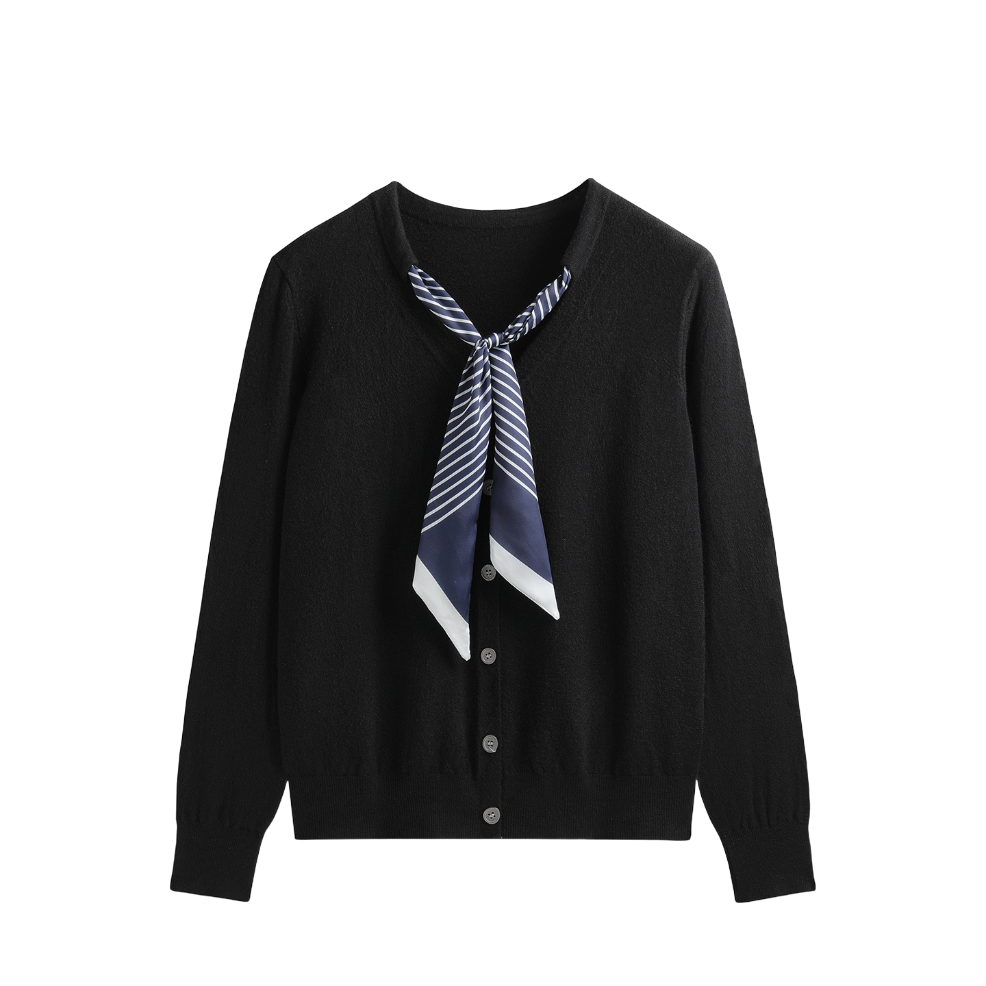 2025SS Tie-knitted scarf bow cardigan THOM TREND