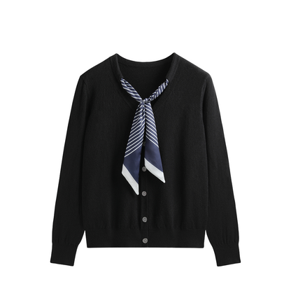2025SS Tie-knitted scarf bow cardigan THOM TREND
