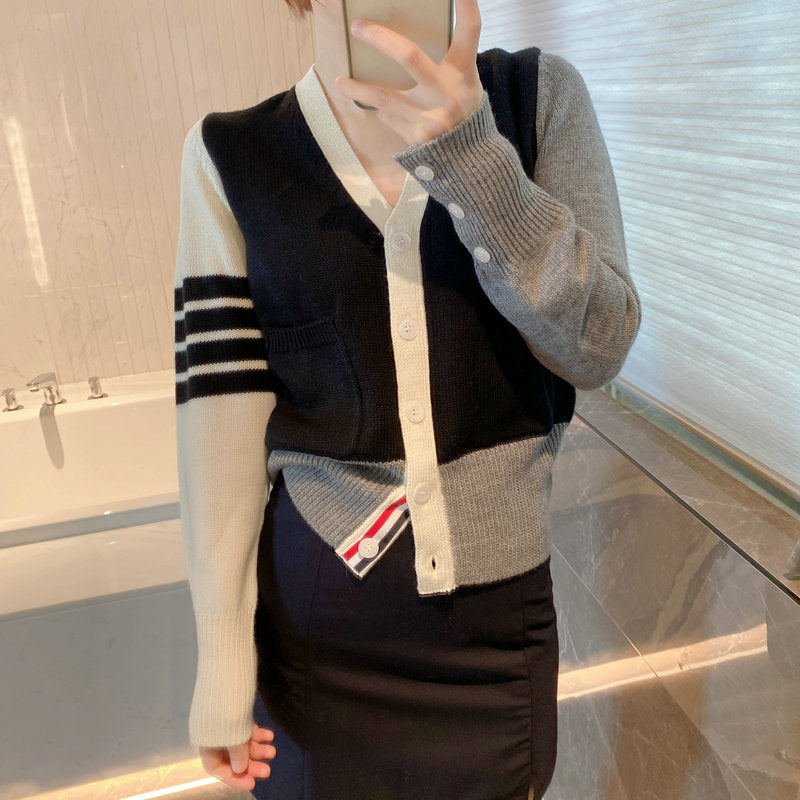 2025SS  Colorblock cardigan THOM TREND
