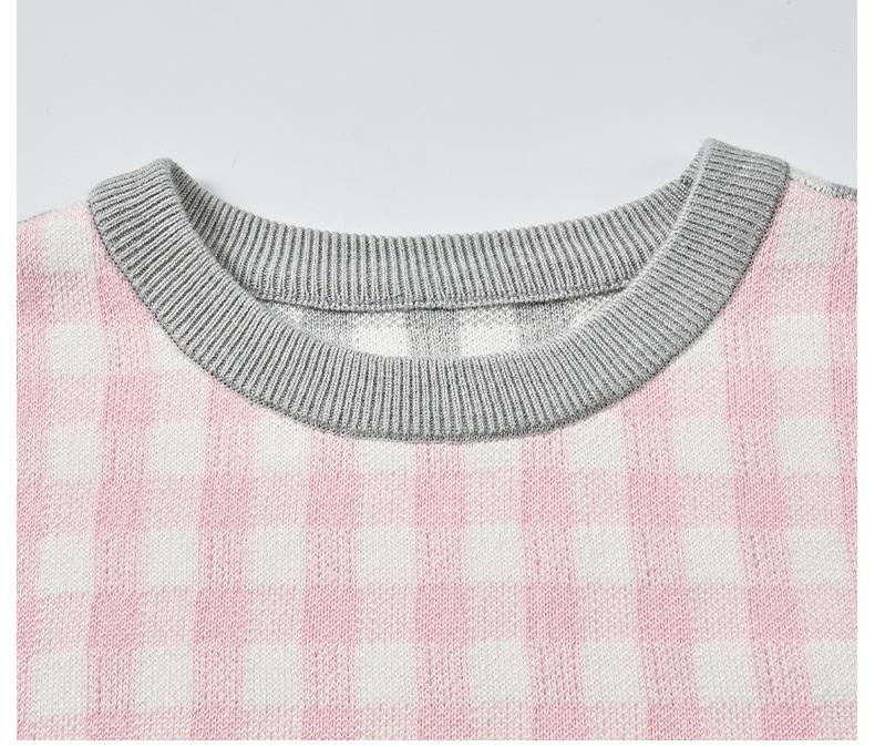 2025SS Pink and gray patchwork vest