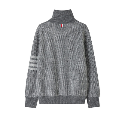 Chunky knit lapel sweater THOM TREND