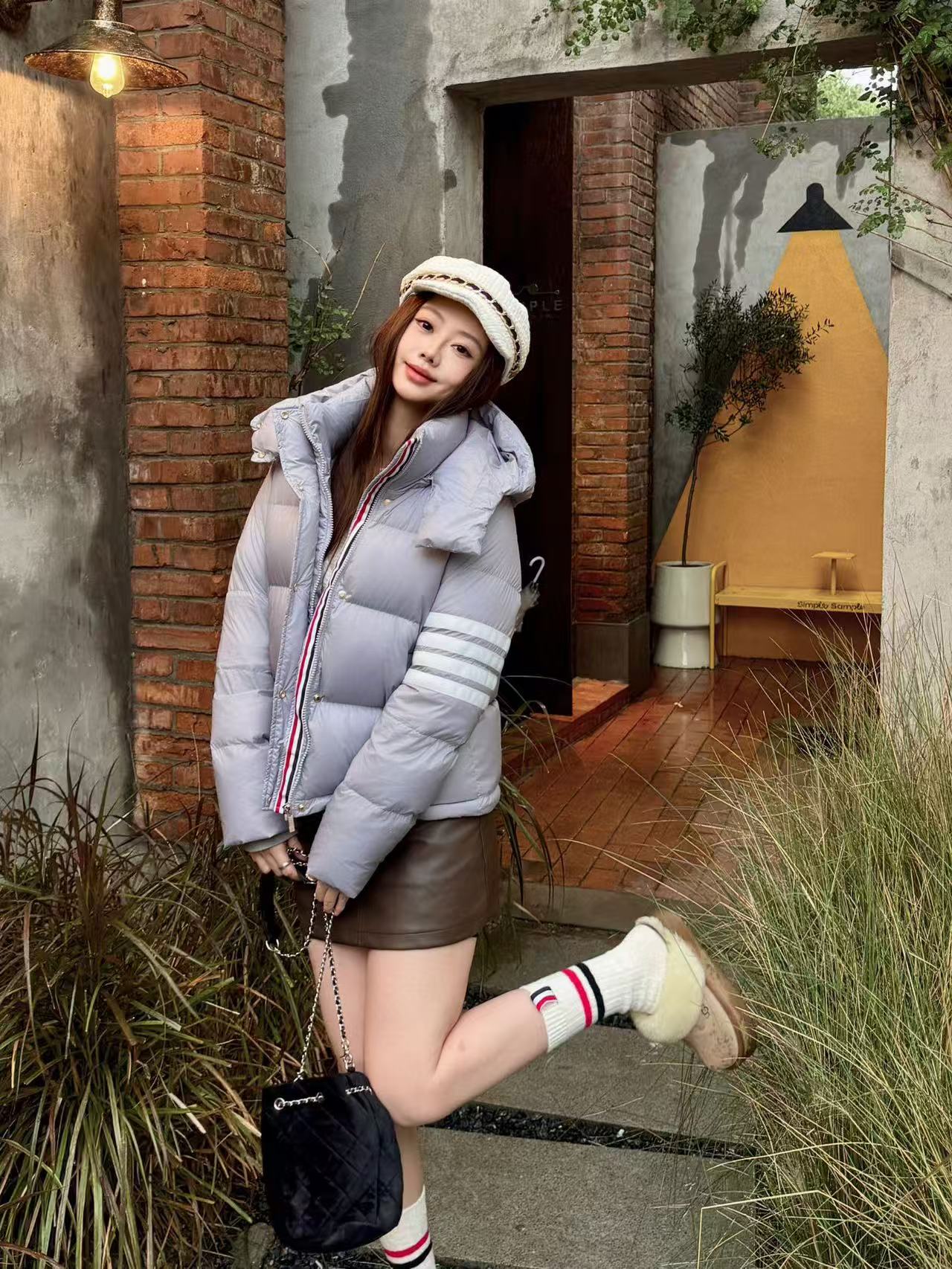 Women's hooded down jacket THOM TREND