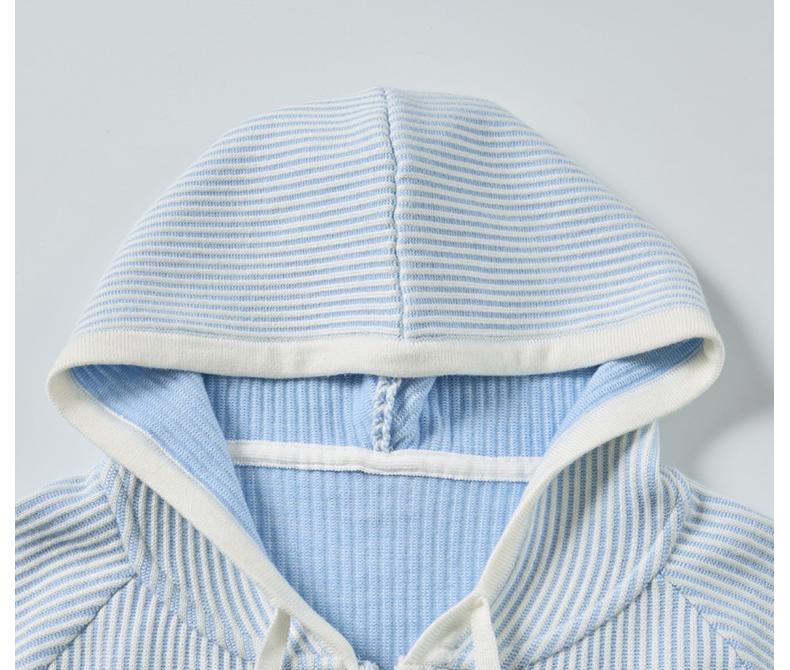2025SSS striped knit zip-up hoodie THOM TREND