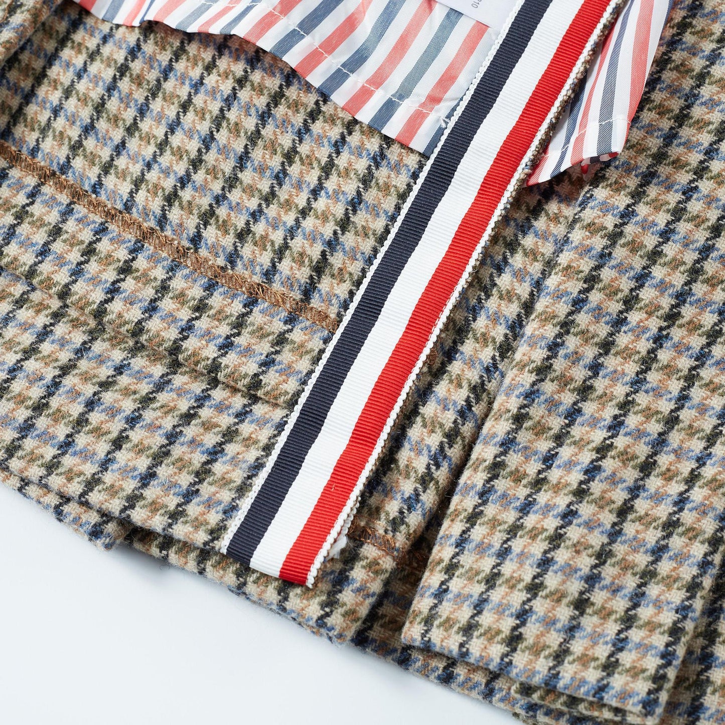 2025SS Contrast color plaid skirt