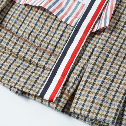 2025SS Contrast color plaid skirt