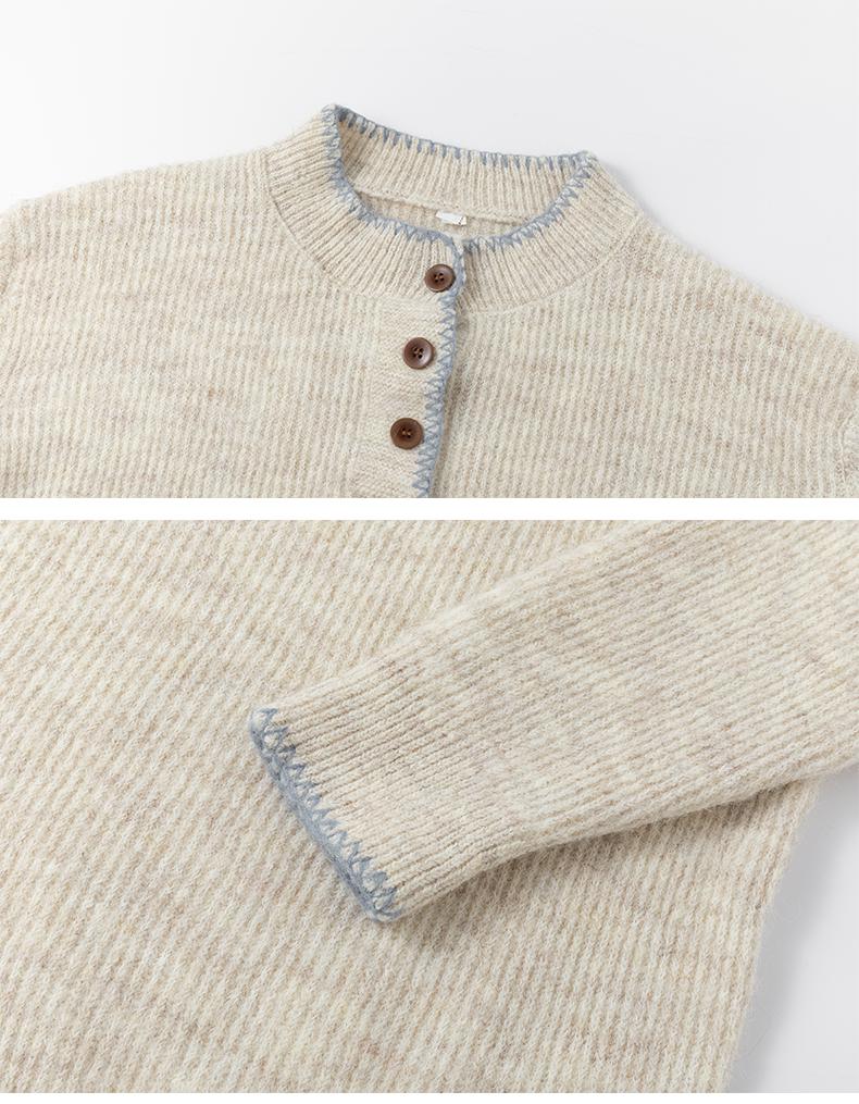 American Henley Collar Sweater THOM TREND