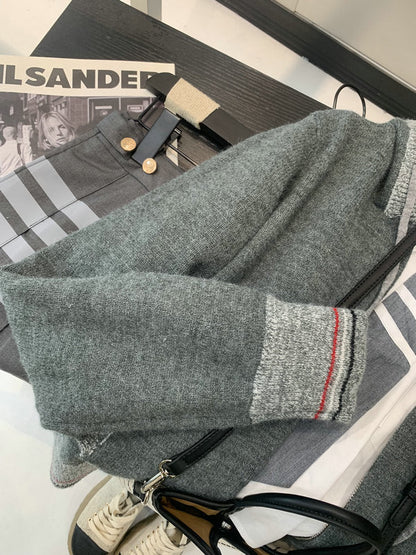 2025SS Hooded knitted cardigan THOM TREND