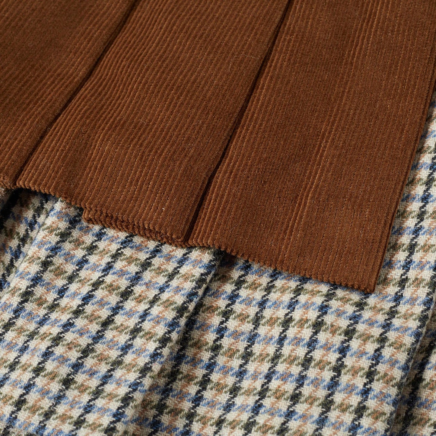 2025SS Contrast color plaid skirt