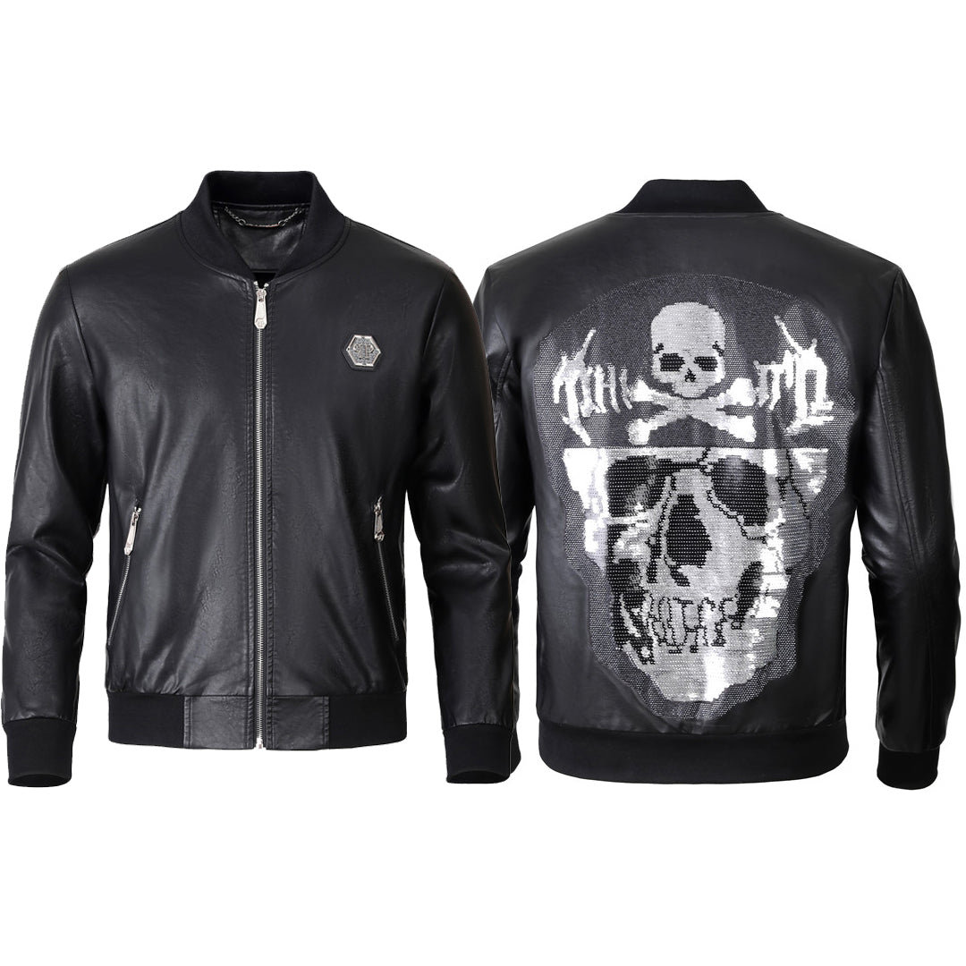 New-Philpp LOGO Cowhide Jacket