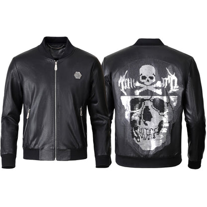 New-Philpp LOGO Cowhide Jacket