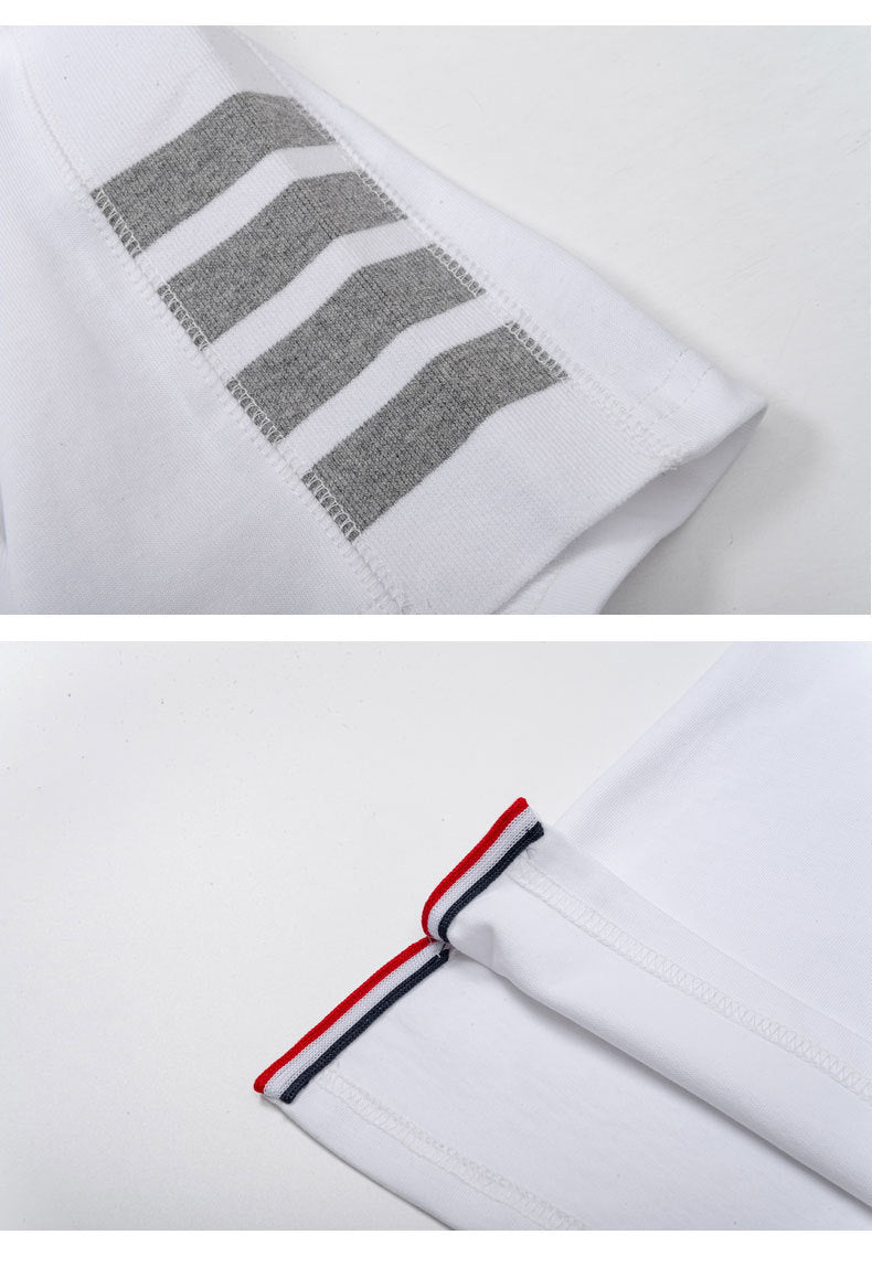 2025SS Four-bar sleeve T-shirt THOM TREND