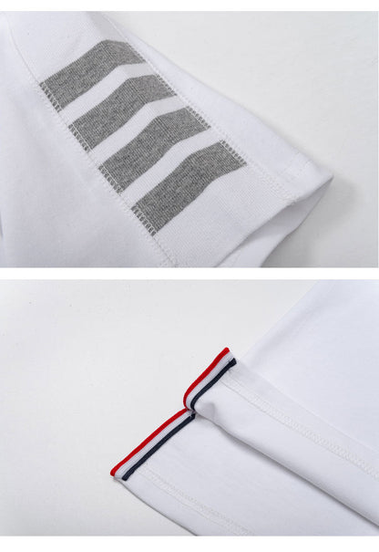 2025SS Four-bar sleeve T-shirt THOM TREND