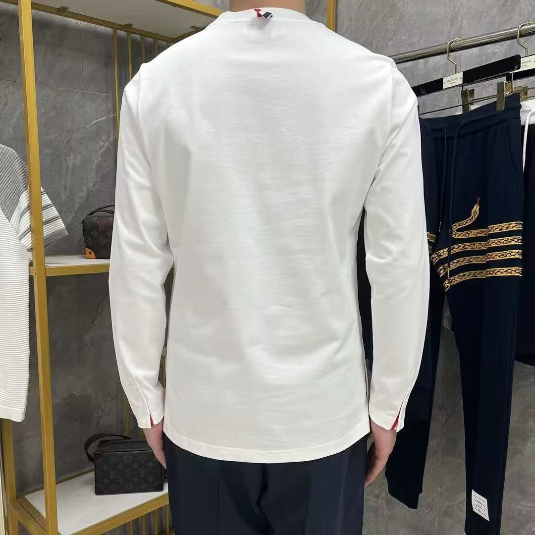 2025SS  chest pocket long-sleeved T-shirt THOM TREND