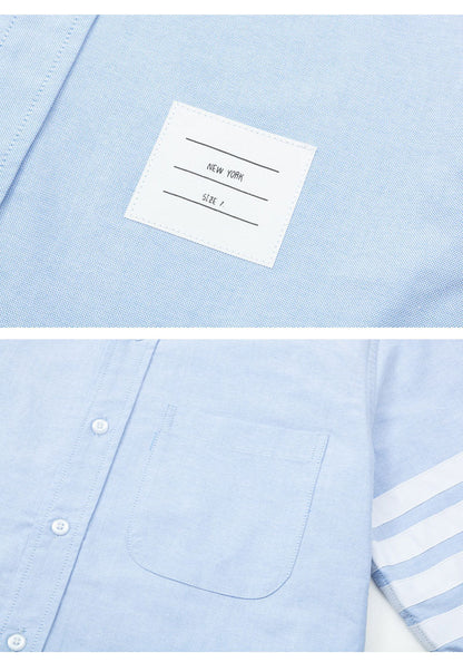 Men's four-bar collar mid-ribbon shirt（副本） THOM TREND