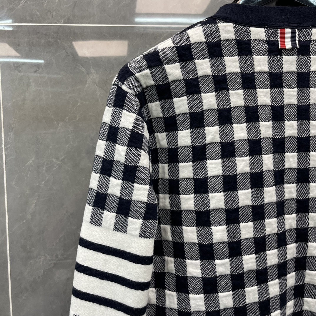 2025SS  Checkerboard cardigan THOM TREND