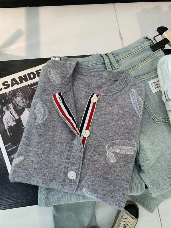 2025SS diamond pattern cardigan（副本） THOM TREND