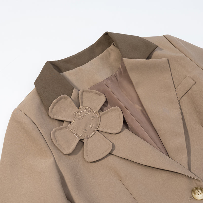 2025SS Flower grid patchwork set THOM TREND