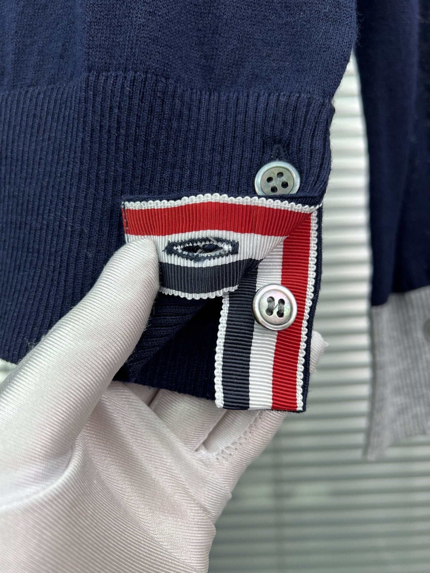 2025SS Spliced four-bar striped sweater THOM TREND