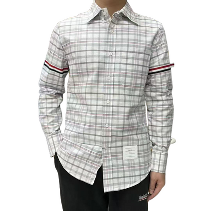 2025SSS plaid long-sleeved shirt THOM TREND