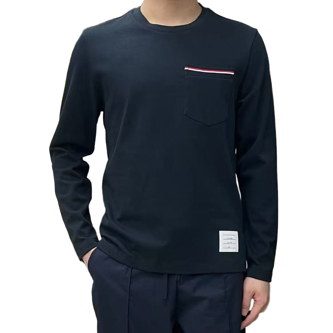 2025SS  chest pocket long-sleeved T-shirt THOM TREND