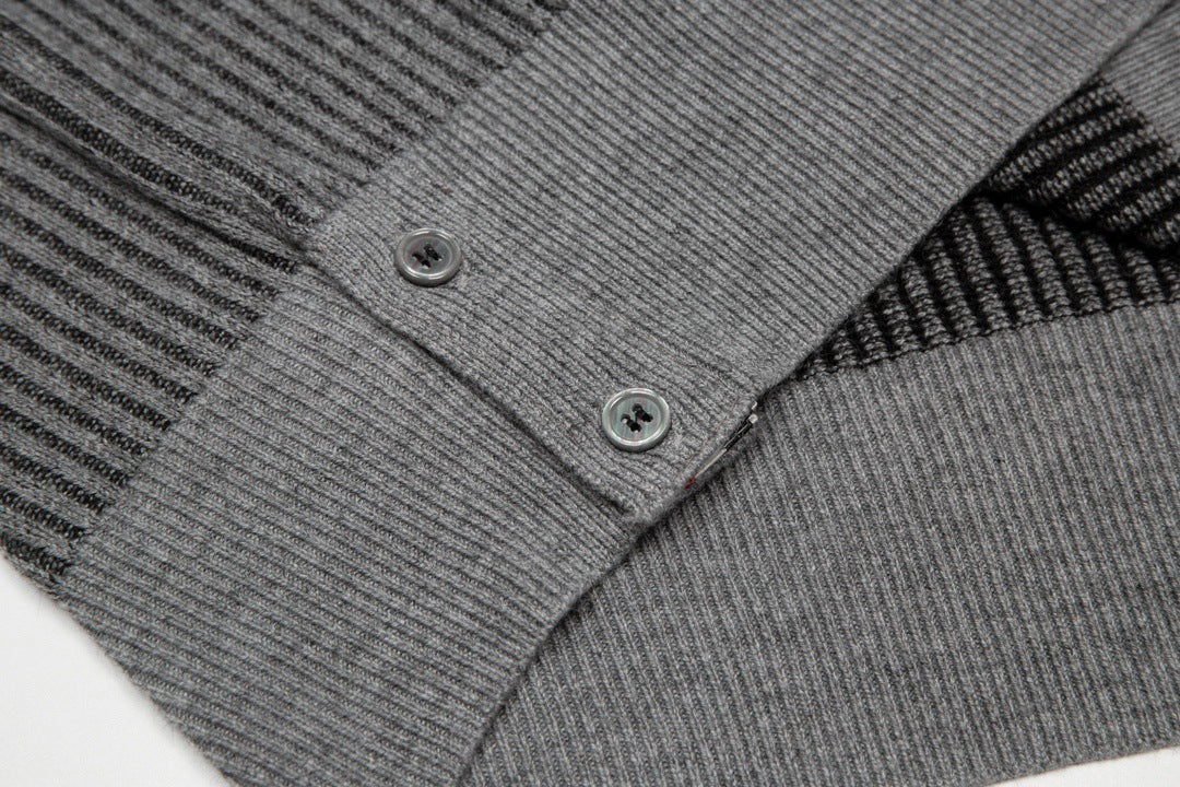 2025SS Colorblock four-bar sweater THOM TREND