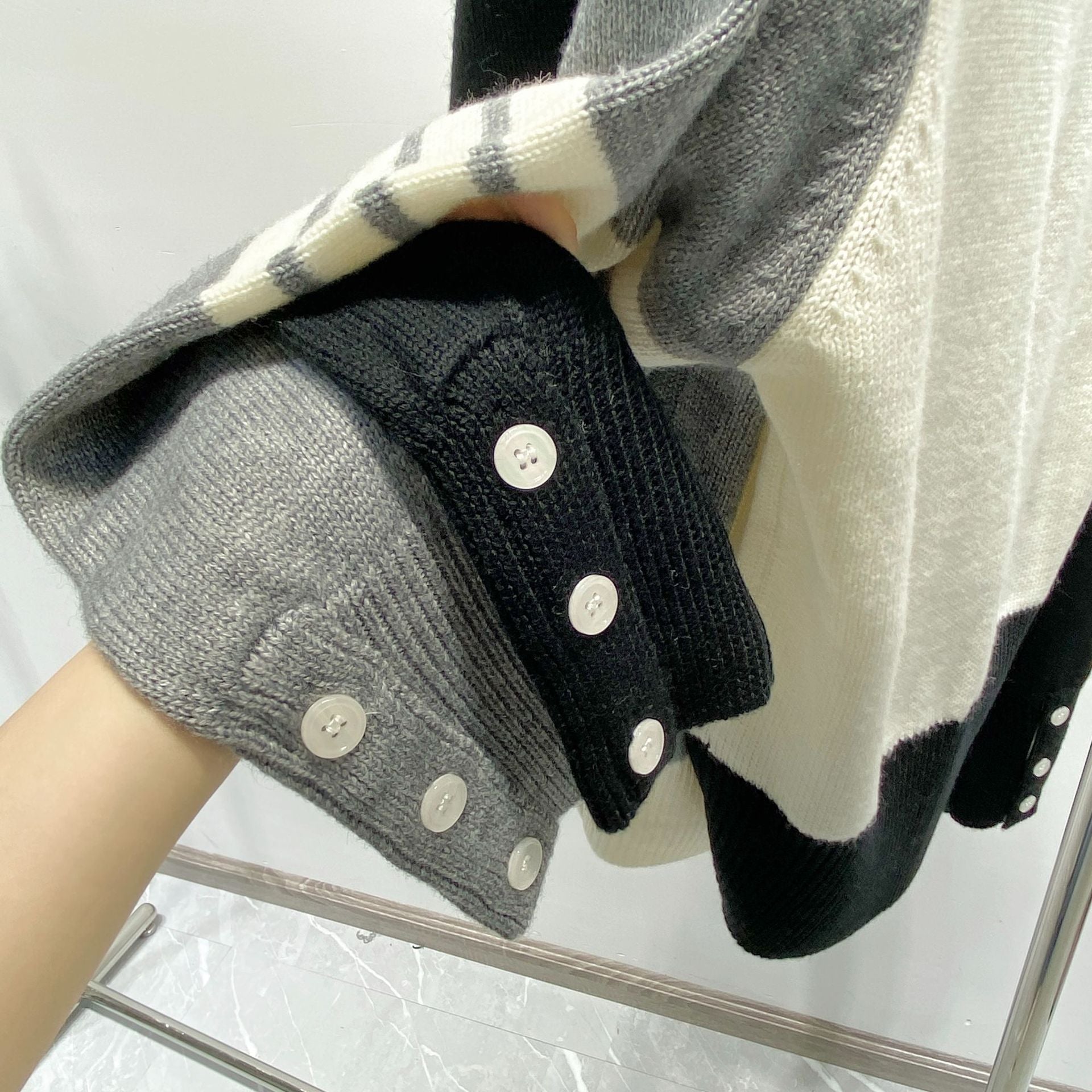 2025SS  Colorblock cardigan THOM TREND