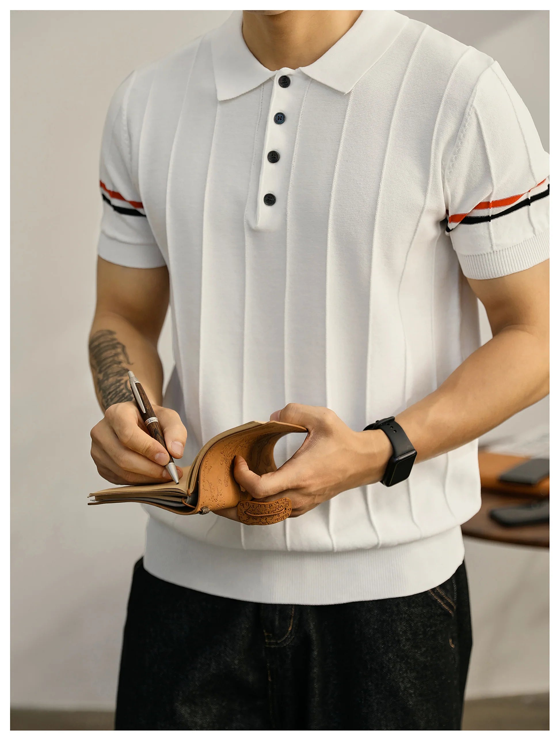 2025SS Knitted POLO shirt THOM TREND