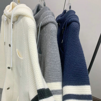 2025SS  Hooded knitted cardigan THOM TREND