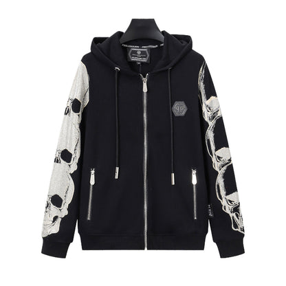 New-2025SS Sports Black Hoodie