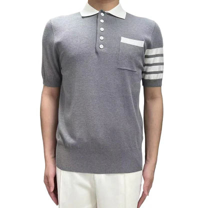 2025SS Knitted POLO shirt THOM TREND