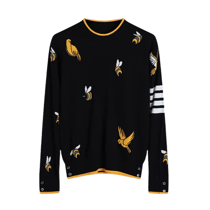 2025SS Birds and Bees Pullover Sweater THOM TREND