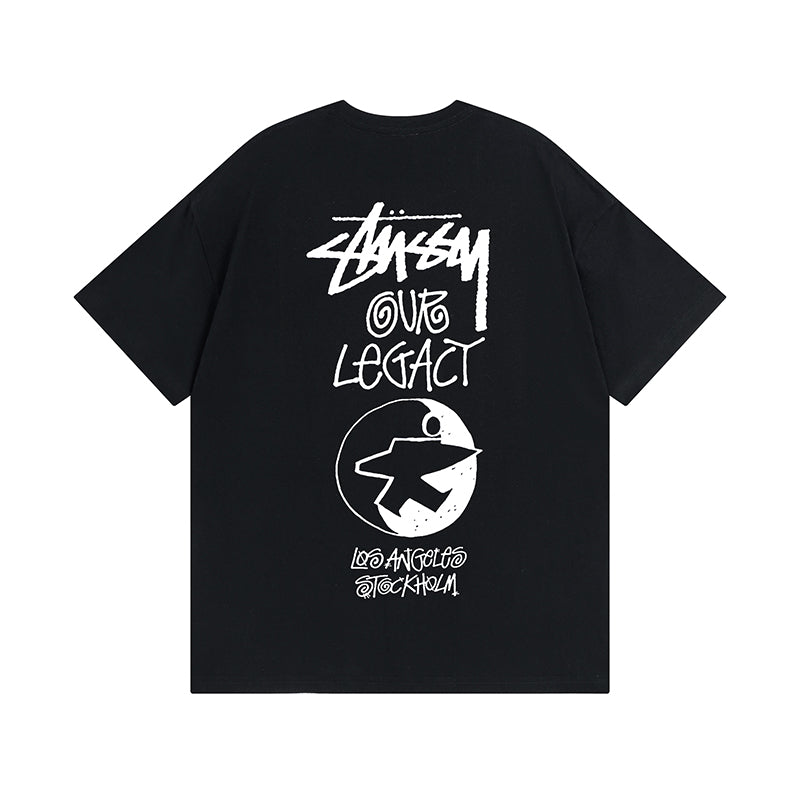Surfing lettering short-sleeved T-shirt