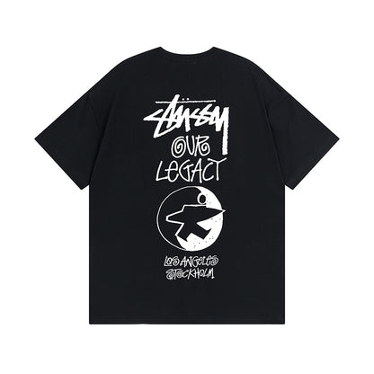 Surfing lettering short-sleeved T-shirt